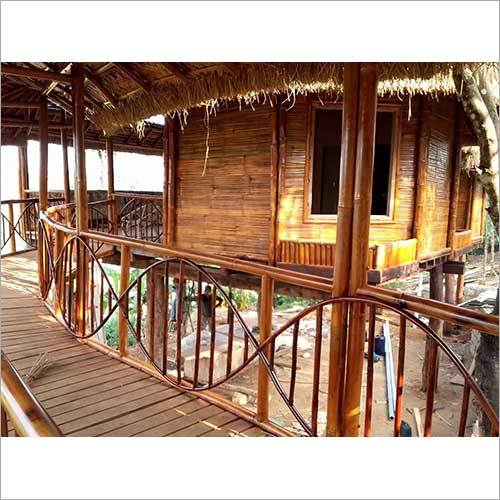Modular Natural Bamboo Hut - Bamboo Material, Antique Style | Lightweight, Fine Finishing, Elegant Look, Easy To Clean And Maintain