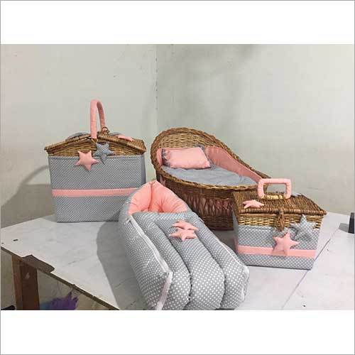 Baby Bamboo Basket And Cradle Gift Set