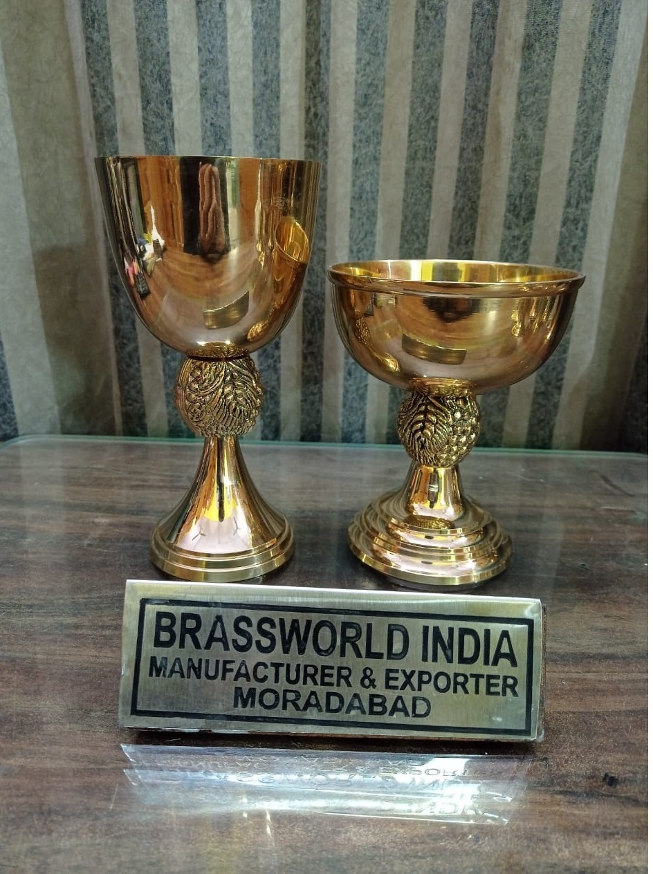 Brass Large Size Chalice And Paten Church Supplies