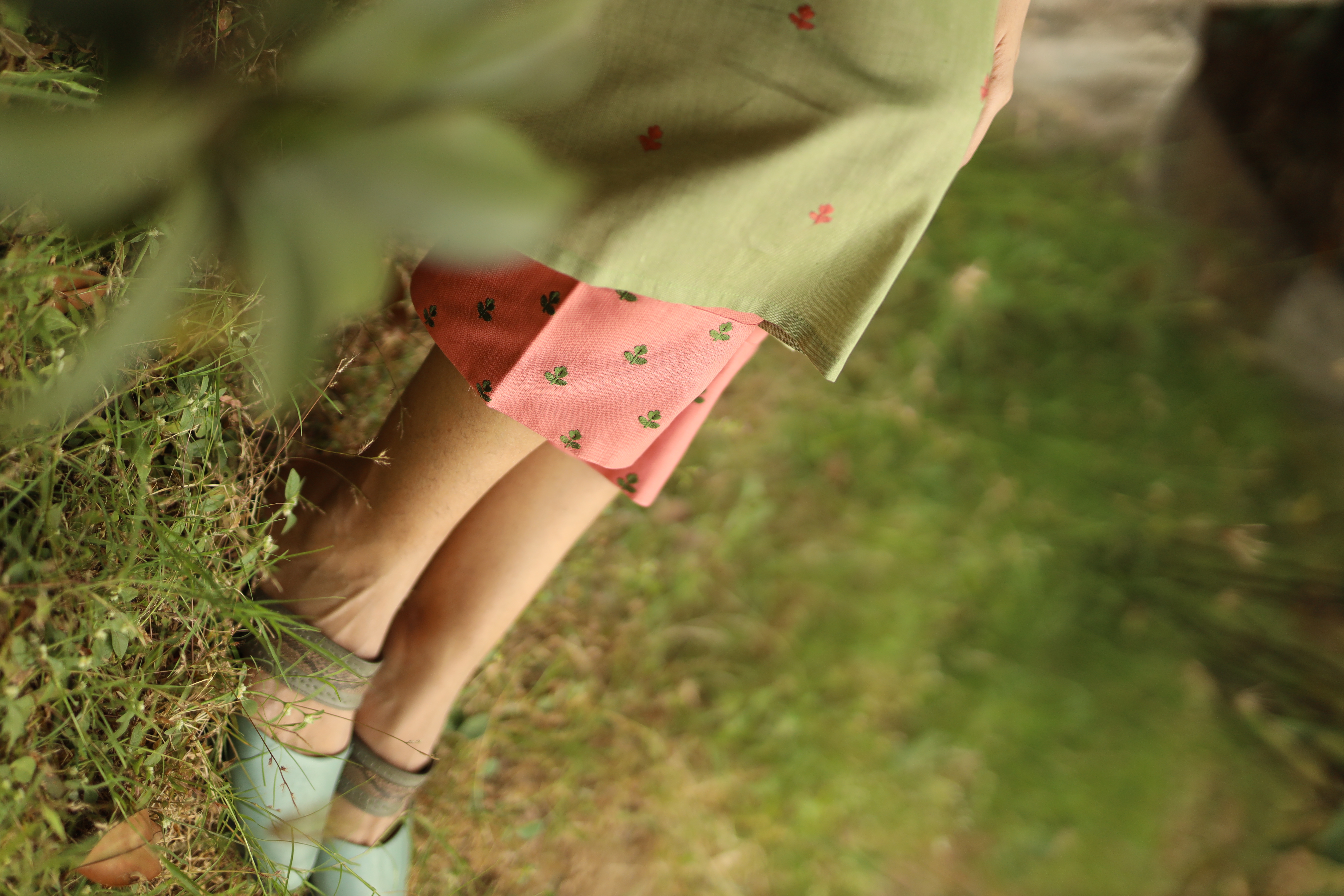 Cotton Kurta Pant Set - Cotton Fabric, Light Green, Sizes M, L, Xl, Xxl | Full Sleeves, Micro Embroidery, Washable, Casual Ethnic Wear