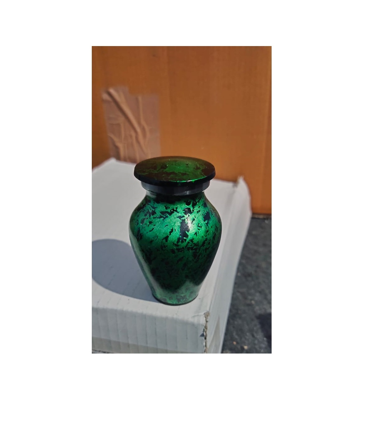 Aluminium Unicorn Green Keepsake Urn Funeral Supplies