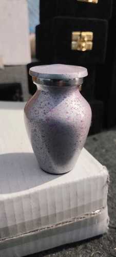 एल्युमिनियम ग्रे और पर्पल (बैंगनी) यादगार कलश