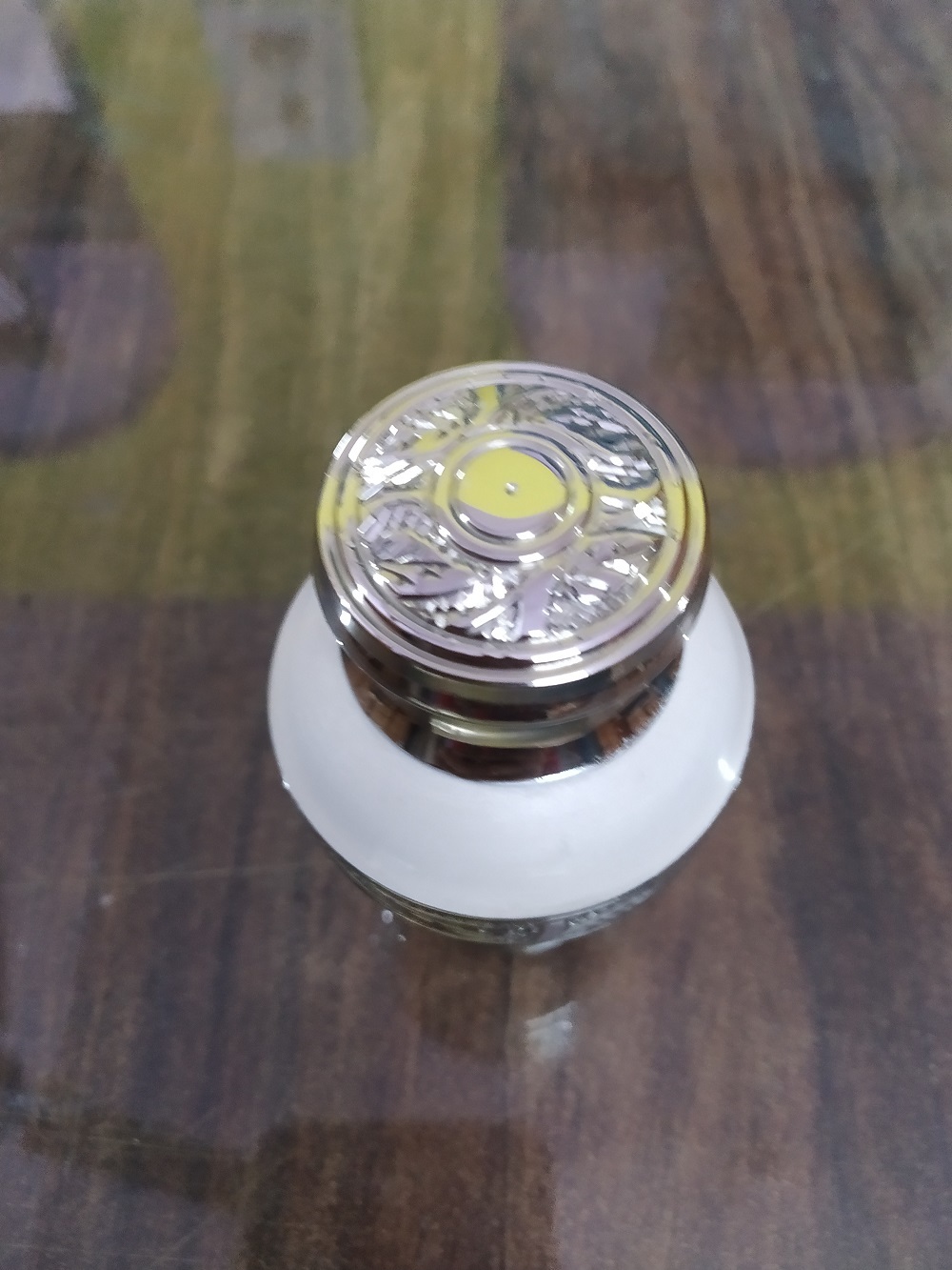 Brass White With Silver Engraved Keepsake Urn