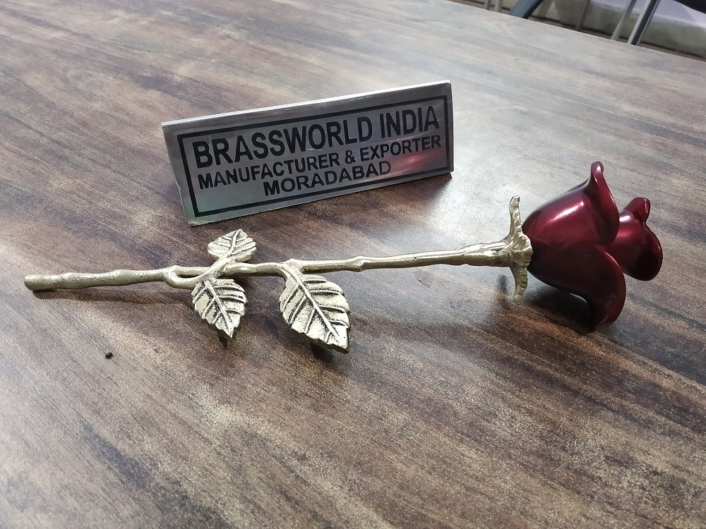 Brass Rose Keepsake Urn