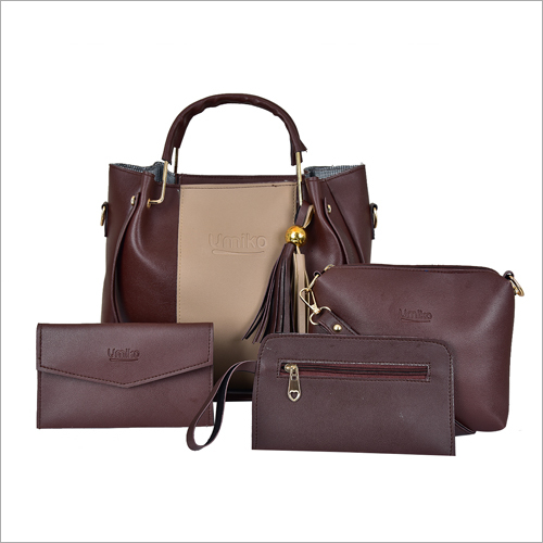 Ladies Fancy Brown Handbag Combo Of 4 Set Gender: Women