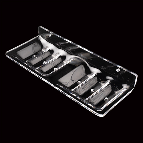 आयताकार ऐक्रेलिक स्क्वायर डबल सोप डिश