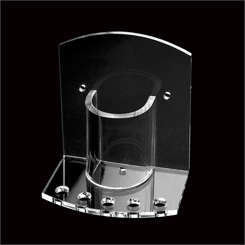 राउंड वॉल माउंटेड ऐक्रेलिक टूथब्रश होल्डर