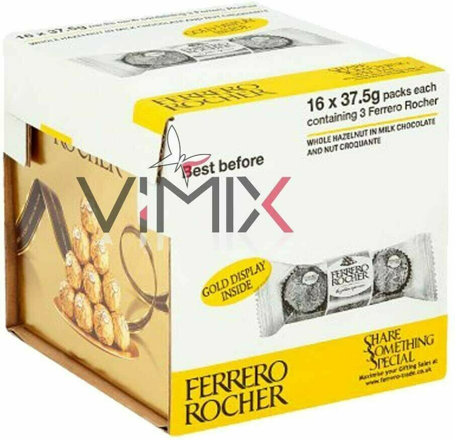 Ferrero Rocher - 300g X 4, Chocolate & Hazelnut, Elegant Packaging, Perfect Gift, Delicious Filling, Individual Treats, Brand Recognition
