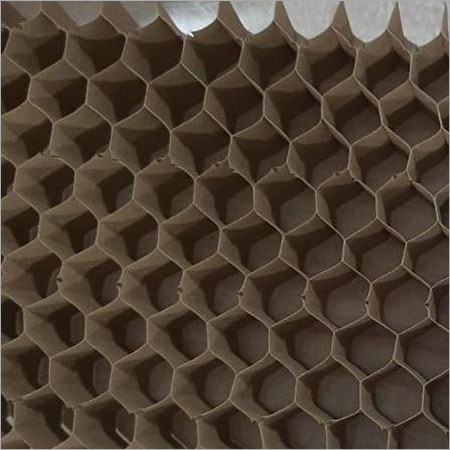 Paper Honeycomb - Mixed Pulp & Corrugated Paper, Natural Brown Color, Moisture-free, Anti-curl Feature For Reliable Filtration Performance