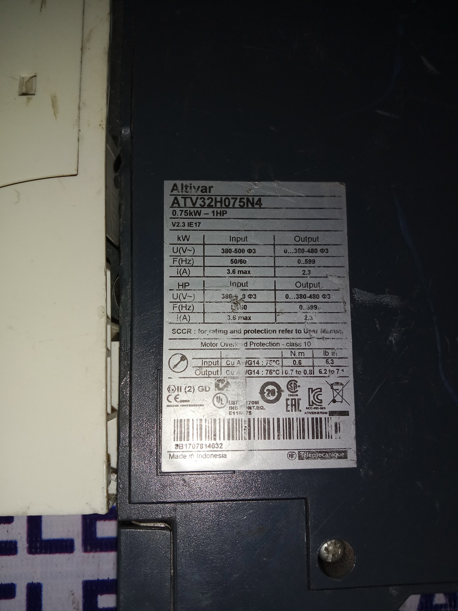 Schneider Servo Drive Atv32h075n4