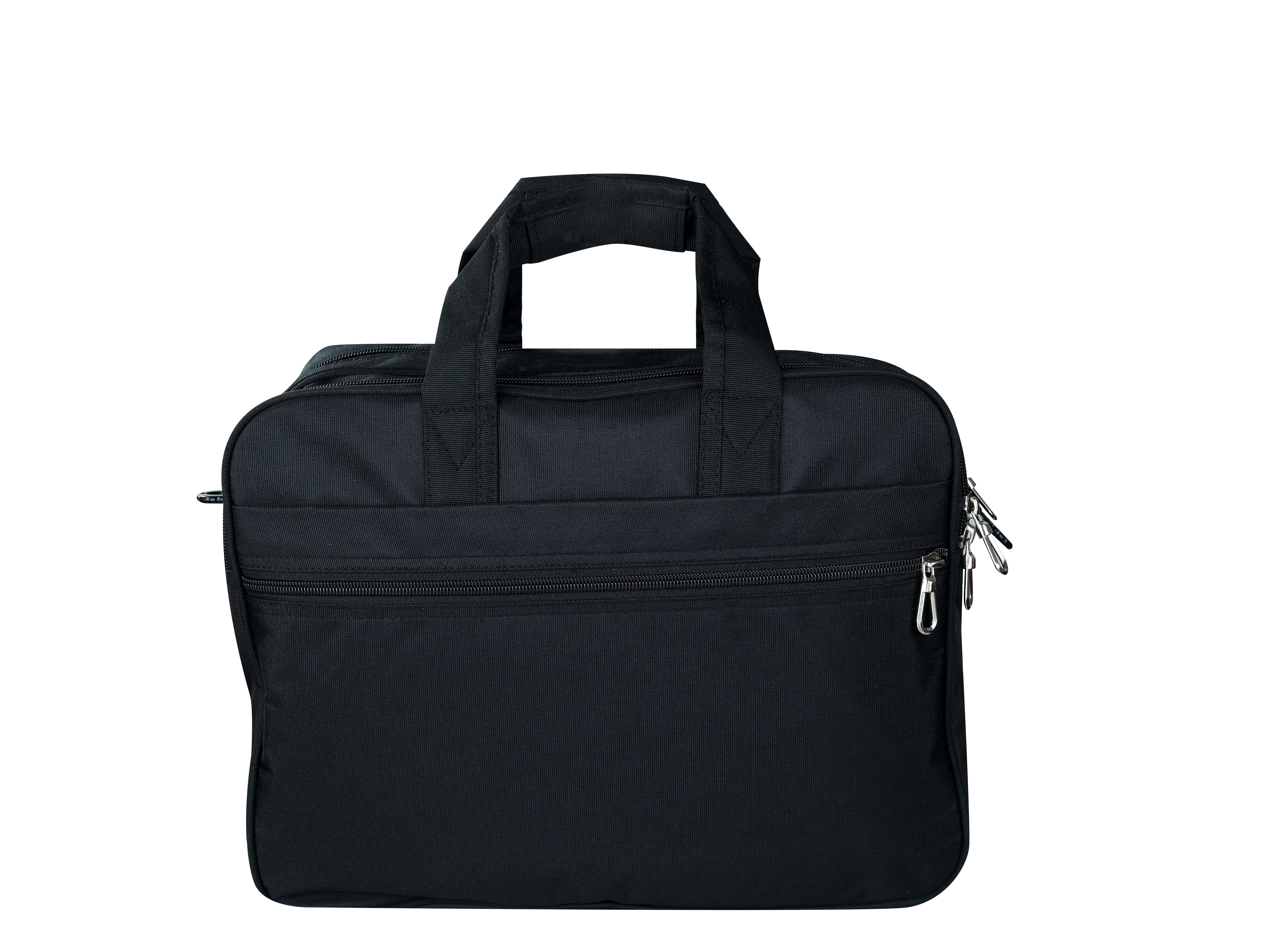 Executive Office Bag - 15x12x6 Inches, Black | 10 Liter Capacity, Plain Design, 3 Zippers, Customizable, Lightweight At 500 Grams