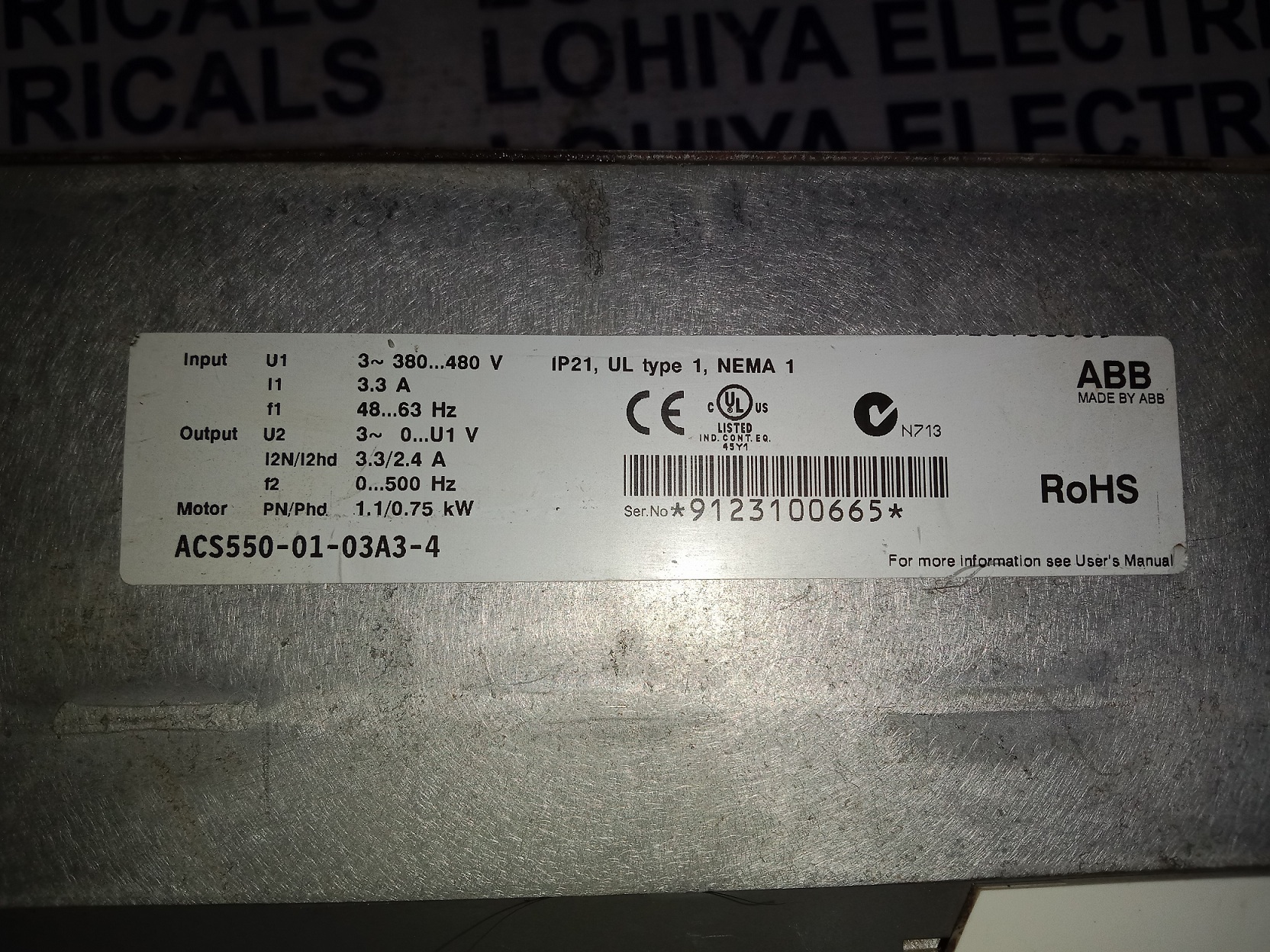 Abb Servo Drive Acs550-01-03a3-4