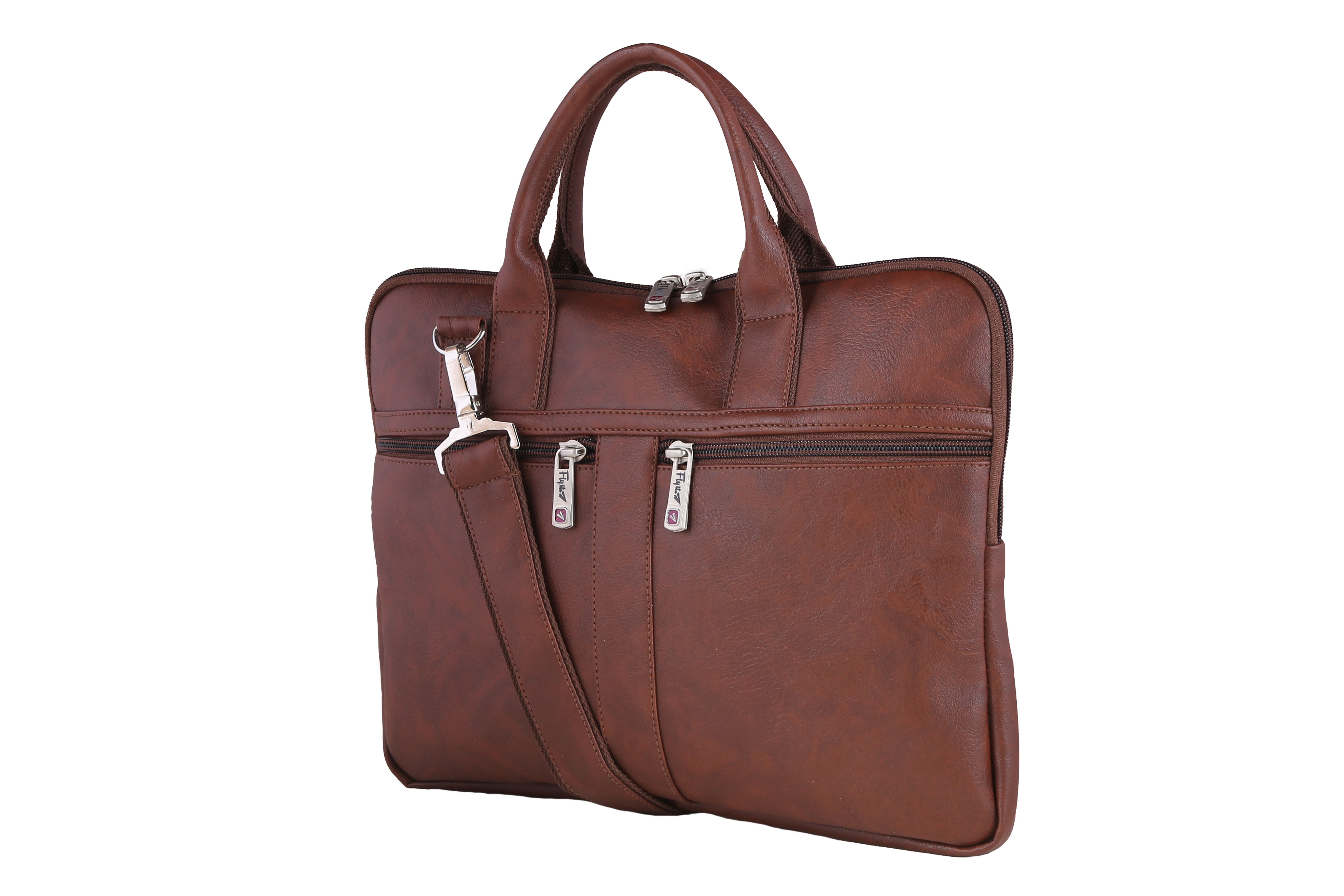 Laptop Bag - Leather, 14x9x2.5 Inches | Black And Tan, Water-resistant Hard Shell, Soft Cushioned Interior, Multiple Pocket Slots