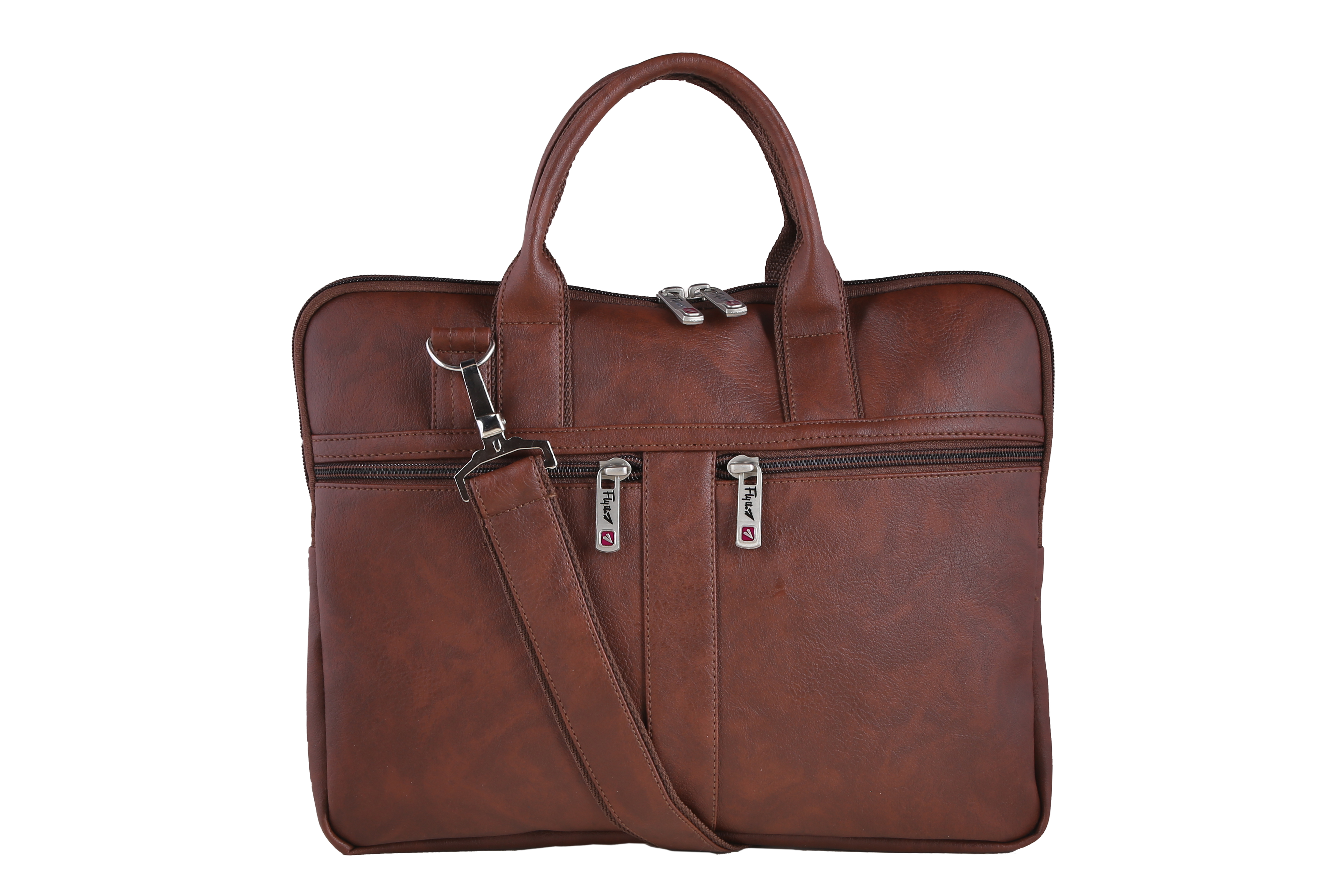 Laptop Bag - Leather, 14x9x2.5 Inches | Black And Tan, Water-resistant Hard Shell, Soft Cushioned Interior, Multiple Pocket Slots