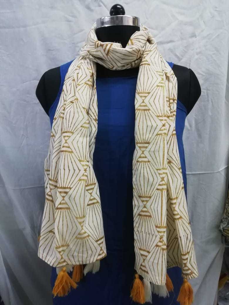 Kalamkari Block Print Cotton Stoles - 22x72 Inches, Handmade Cotton Fabric For Women | All Colors, Perfect For Daily Use, Evening, Meditation, Prayer