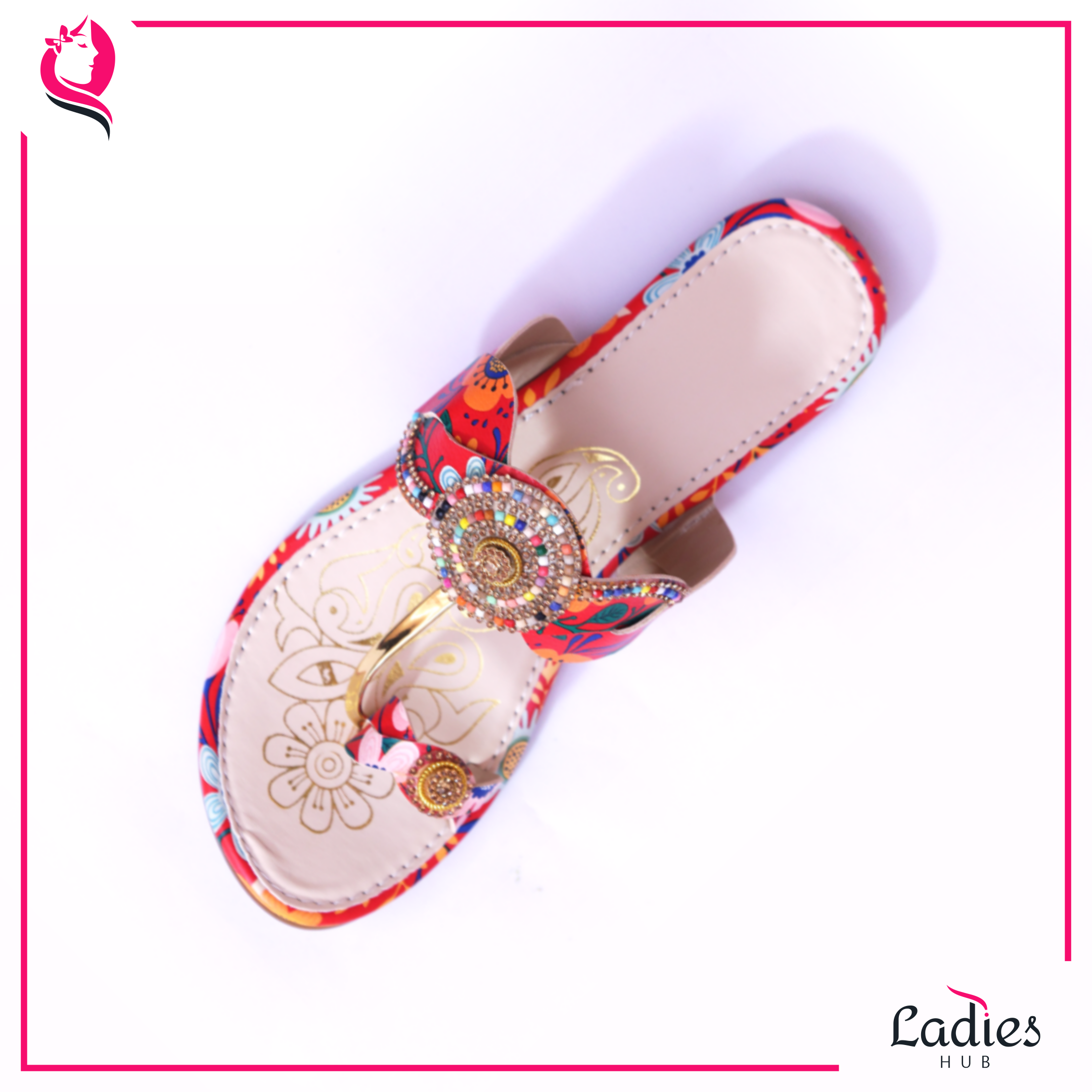 Multicolor Ladies Hub Fancy Handmade Ladies Kolhapuri Chappal