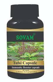 Tulsi Capsule - Medicine Grade, 60 Capsules | Reduces Stress, Improves Stamina, Boosts Immunity, Fights Chronic Disease, Rich in Antioxidants