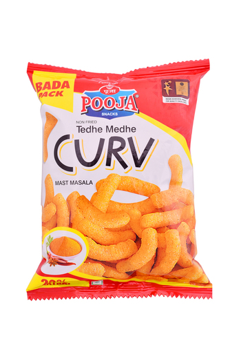 कर्व टेढ़े मेढ़े - विशेषता: स्वादिष्ट और कुरकुरे
