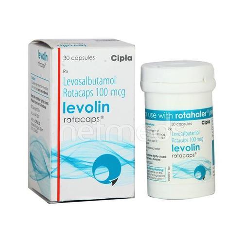 लेवोलिन रोटाकैप्स के लिए सुझाया गया है: फेफड़ों तक जाने वाले वायुमार्ग की मांसपेशियों को आराम देता है और फेफड़ों से हवा के प्रवाह की मात्रा में सुधार करता है.