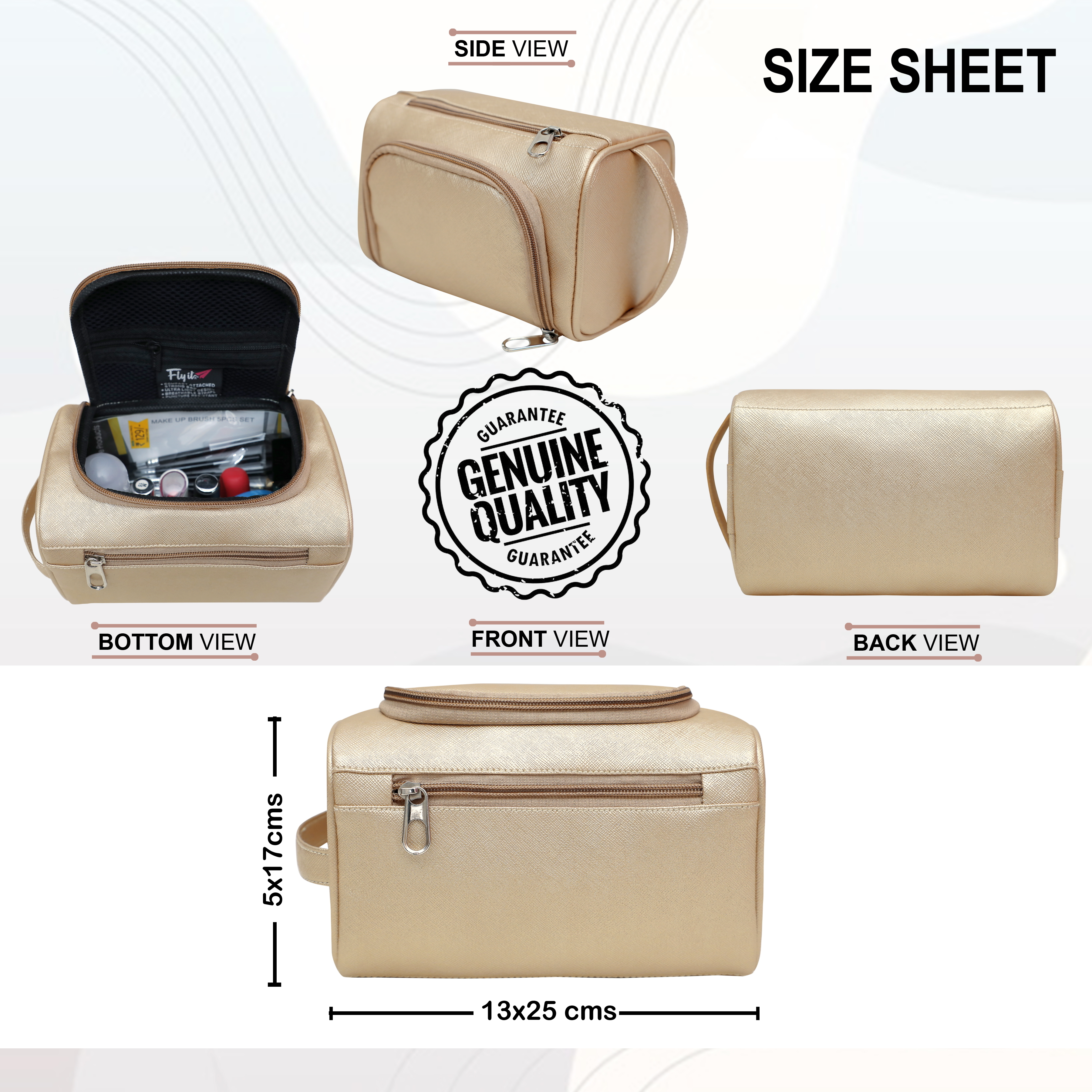Cosmetic Pouch Capacity: 1 Liter/day