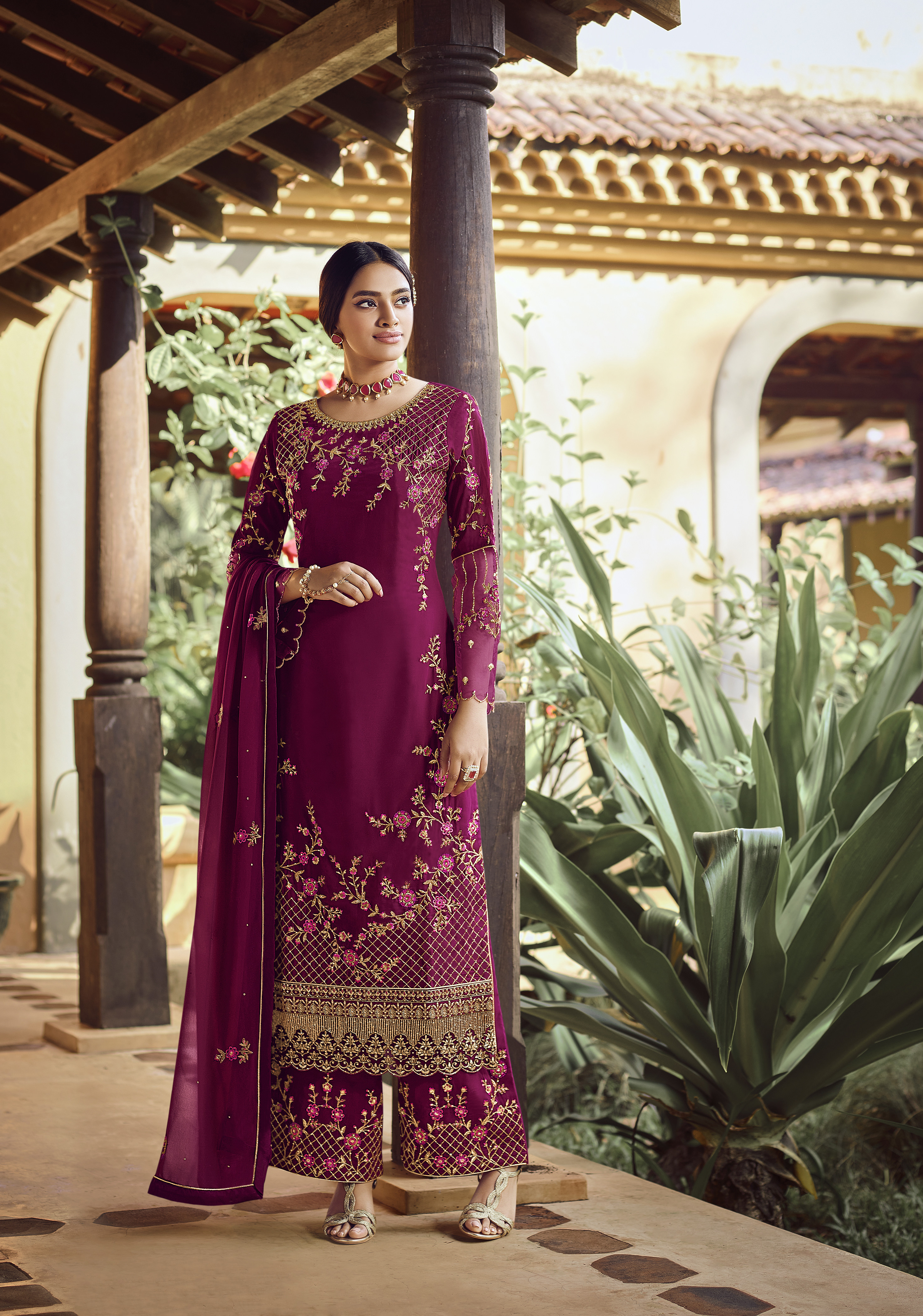 Purple Pakistani Style Salwar Suit