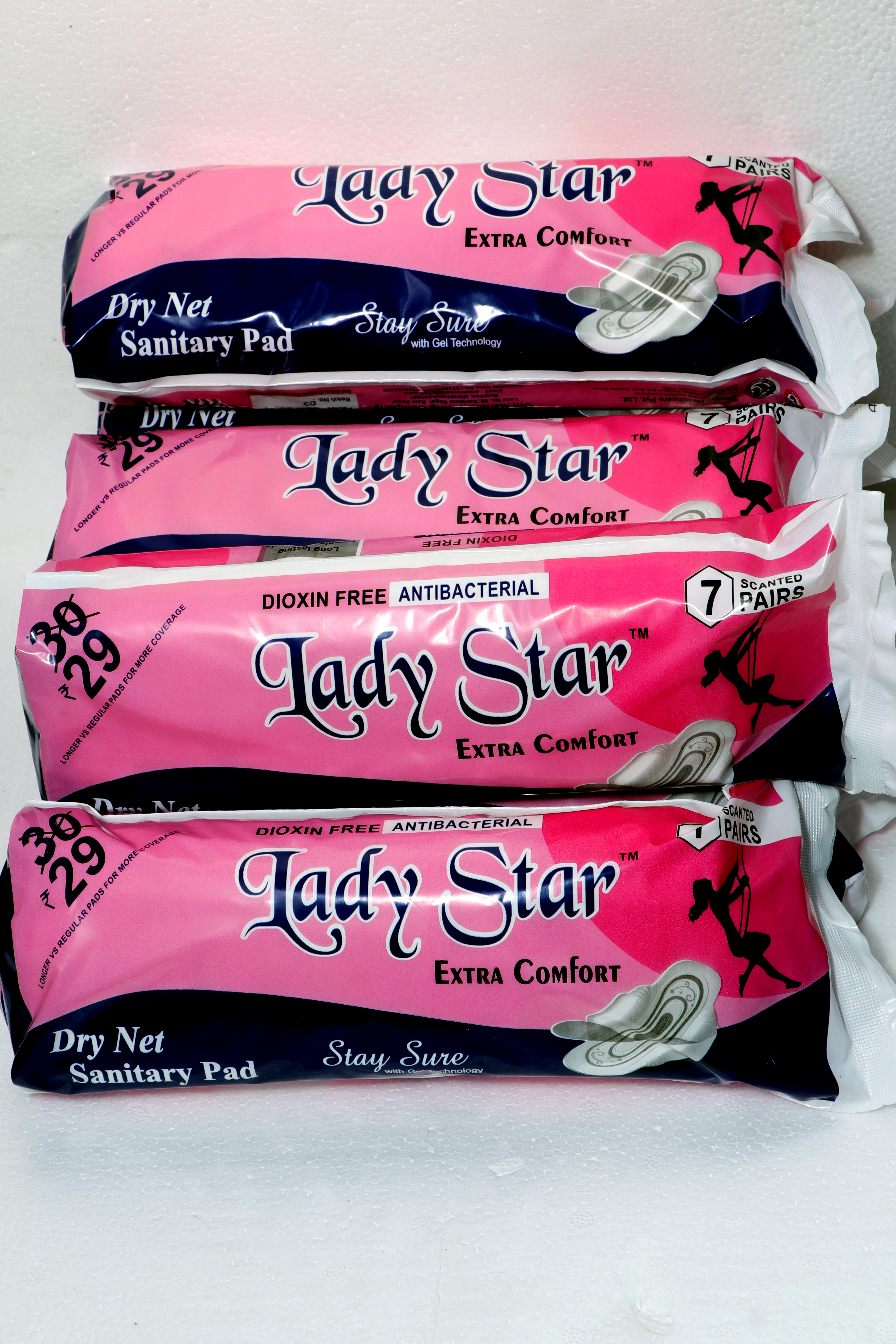 White Ladystar Super Soft & Dry Feel 7 Xl Sanitary Pads