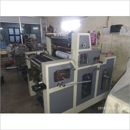 D Cut Non-Woven Bag Double Color Offset Printing Machine - 1200 Kg Mild Steel, 220 V Voltage, 100 - 120 Pcs/min Capacity, 2 KW Power Consumption | Efficient Lithographic Printing for Bags, Pamphlets, Invitations, and More