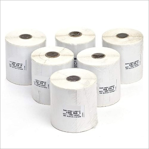 Barcode Label - Acrylic Material, Rectangle Shape, White Color | Water Activated Adhesive, Customizable Design Printing, Versatile Size Options