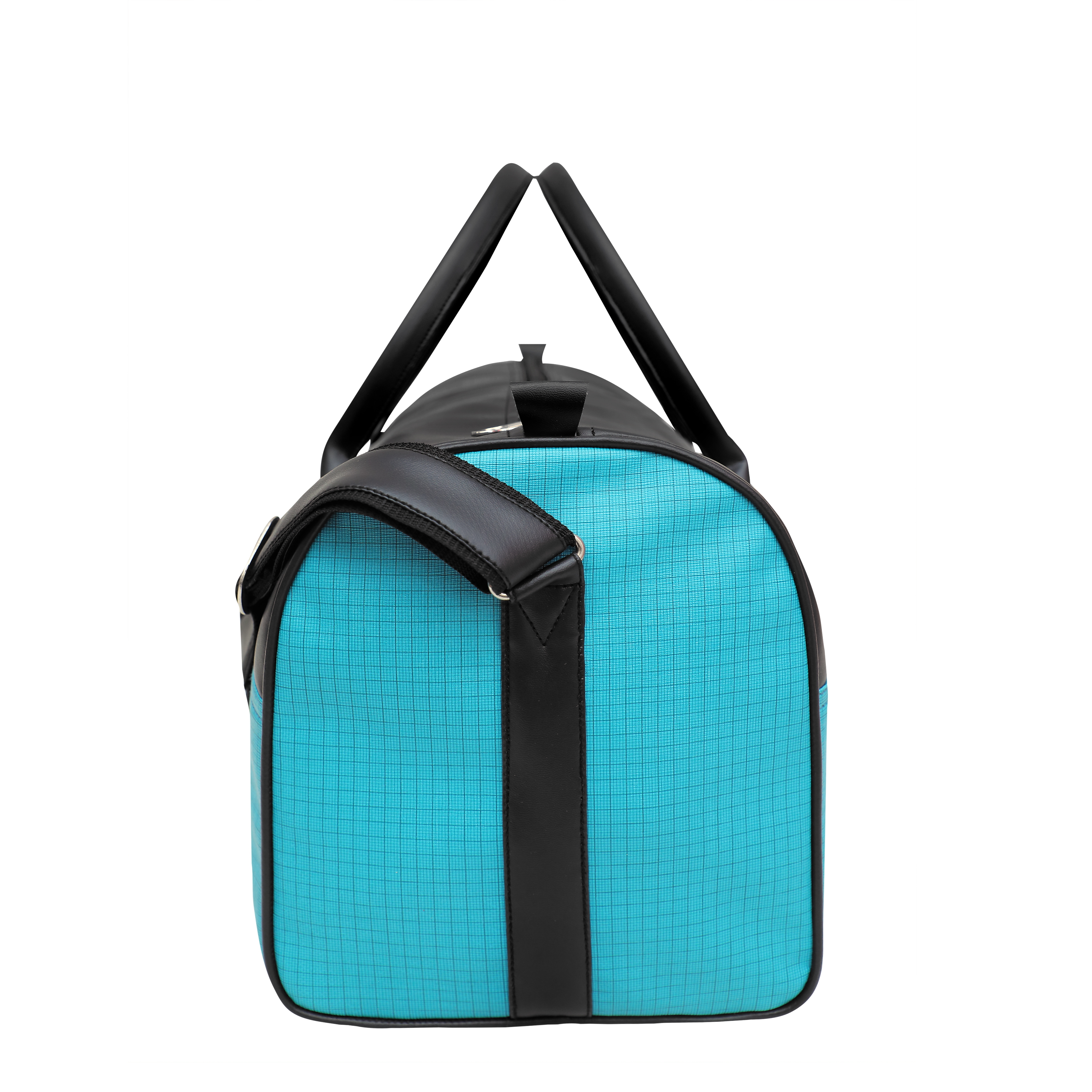 Stylish Leatherette Duffle Bag - 45x23x24 Cm, Aqua Color, 25 Liter Capacity, Customized Design, Strong Zips And Handles