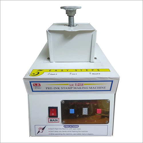 White Pre Ink Stamp Making Machine
