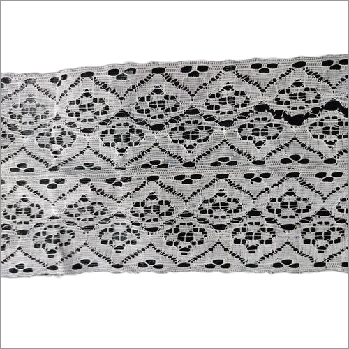 Nylon Net Lace - Embroidered Pattern, One-sided Design, Available In Various Sizes