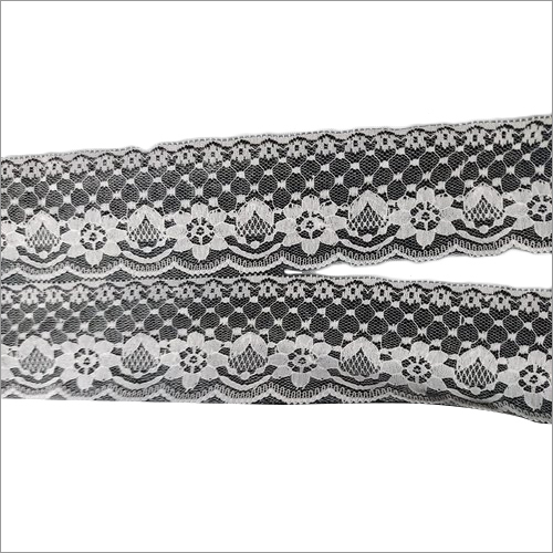 Nylon Net Lace - Embroidered Pattern, One-sided Design, Available In Various Sizes