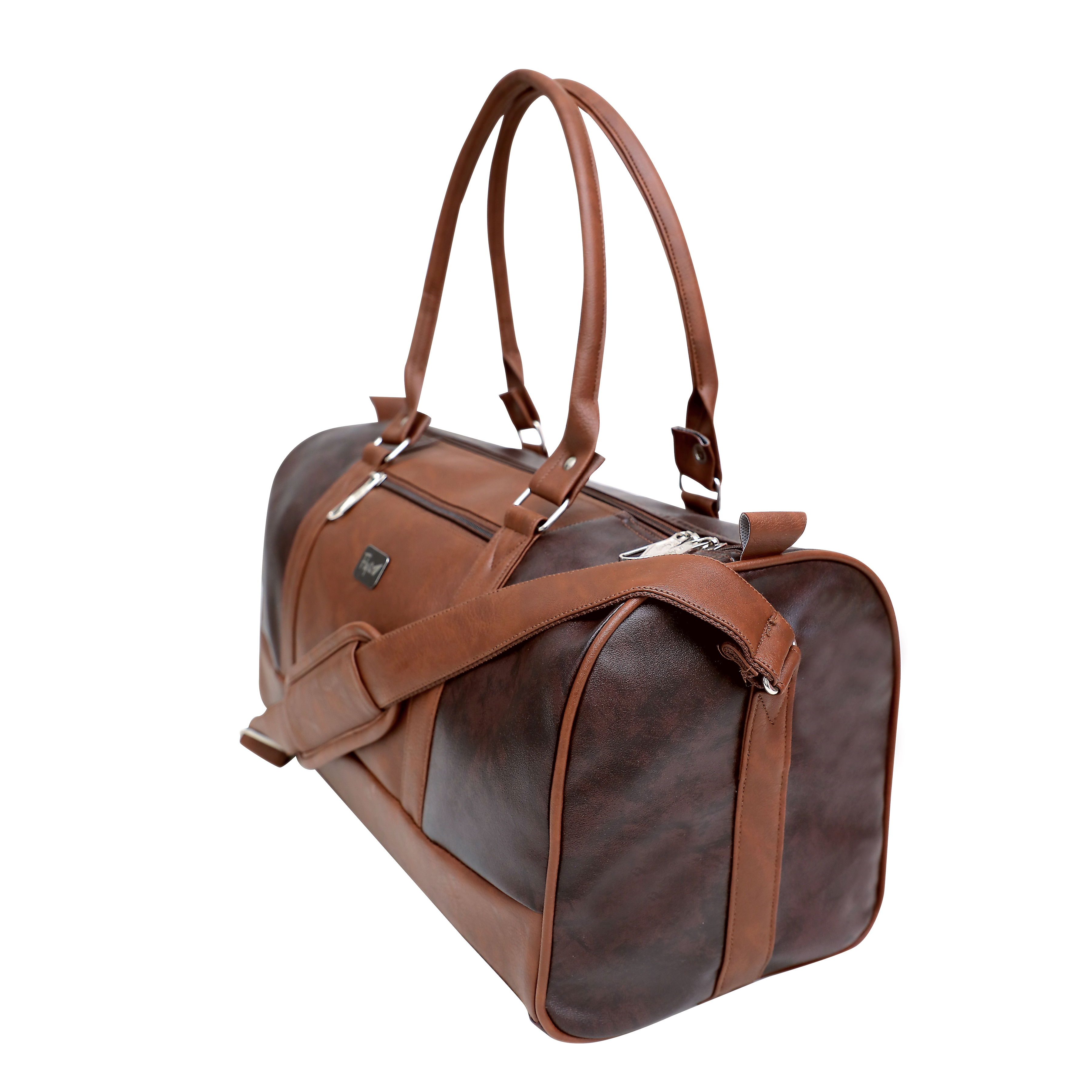 Brown Leatherette Duffle Bag Capacity: 25 Liter/day