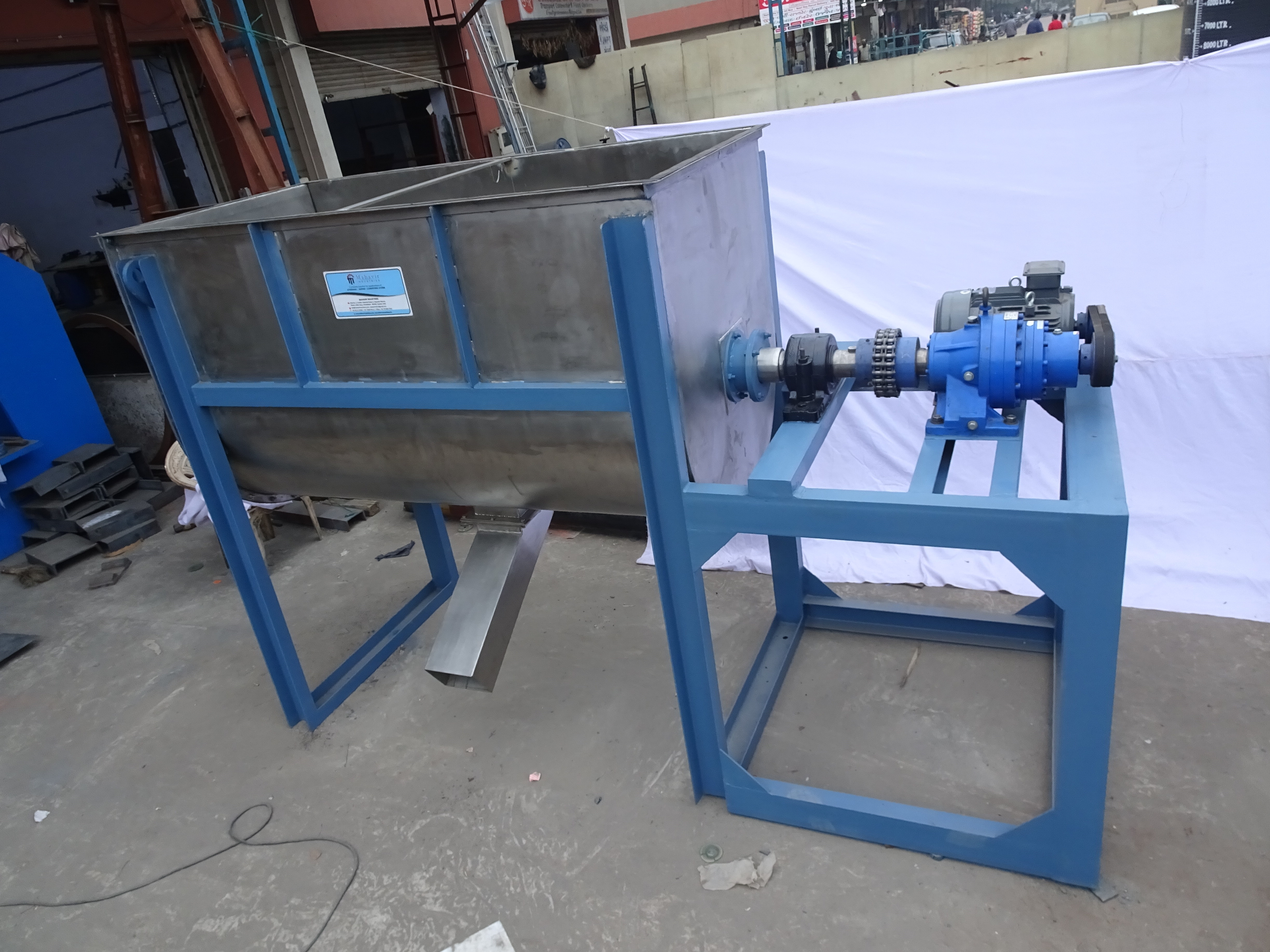Ribbon Blender Machine - Stainless Steel, 2x3x1m, 500kg Capacity, 15kw Variable Speed Ac Motor | Durable Design, Easy Cleaning, Efficient Mixing, Reliable Operation