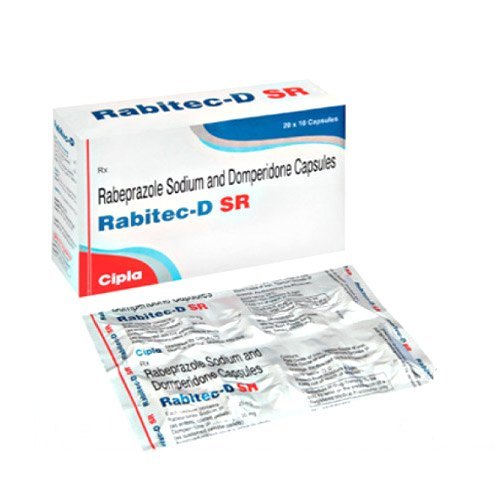 Rabeprazole & Domperidone Capsules - Peptic Ulcer Relief, Acid Control & Gastroesophageal Reflux Treatment | Suitable for Women, Adults, Aged Persons, Store in Cool and Dry Place