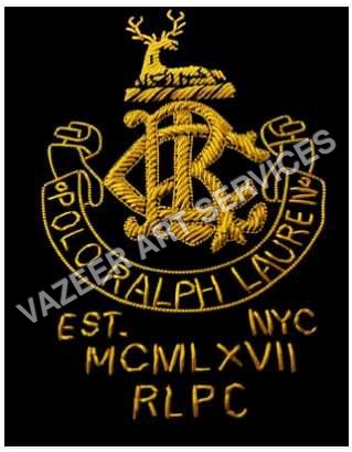 हाथ की कढ़ाई पोलो राल्फ बैज