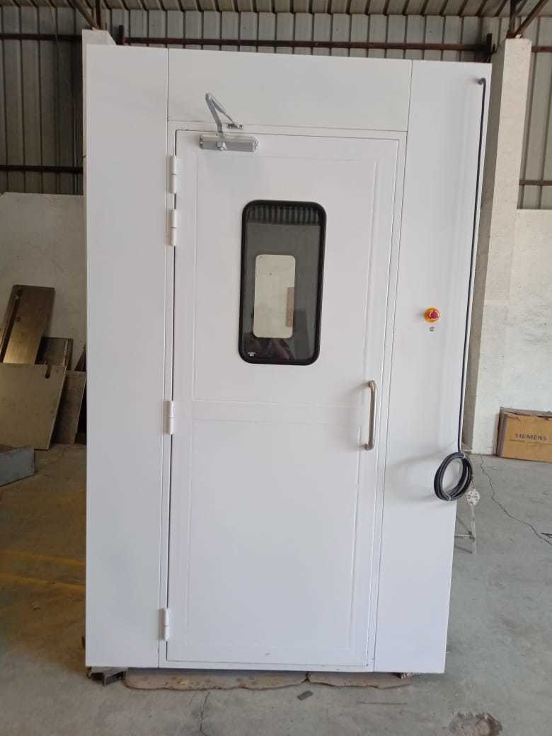 Air Shower - Stainless Steel 304 & Ms Powder Coated, Silver White Color, 99% Dry Dust Filtration With Hepa Filter, Automatic Operation, One Year Warranty
