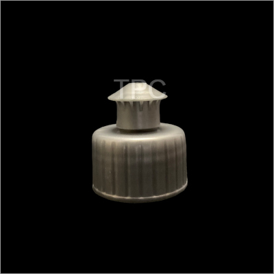 2 Pcs Push Pull Silver Closure Cap