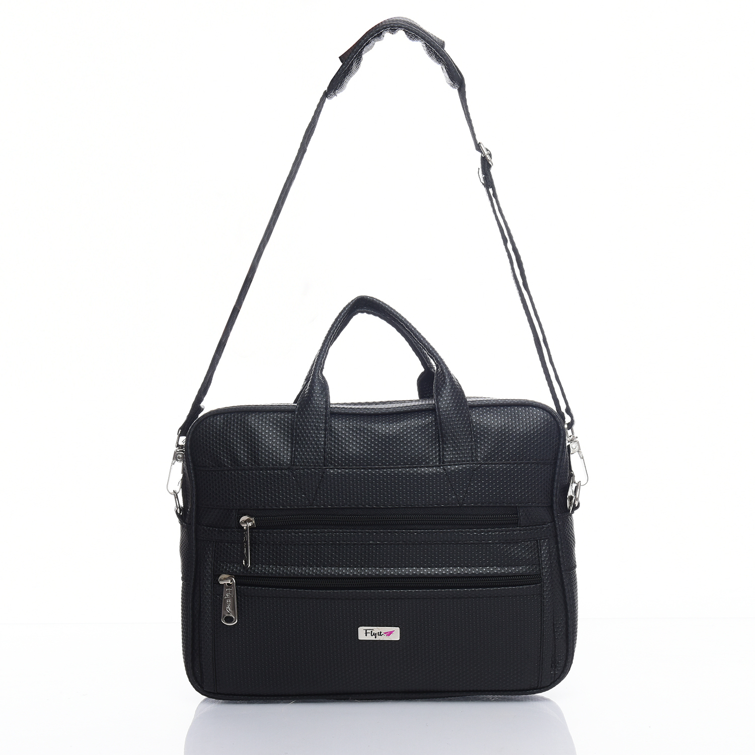 Dot Printed Laptop Bag - Leather Material, Black Color | Customized Design, Reliable And Stylish For On-the-go Laptops