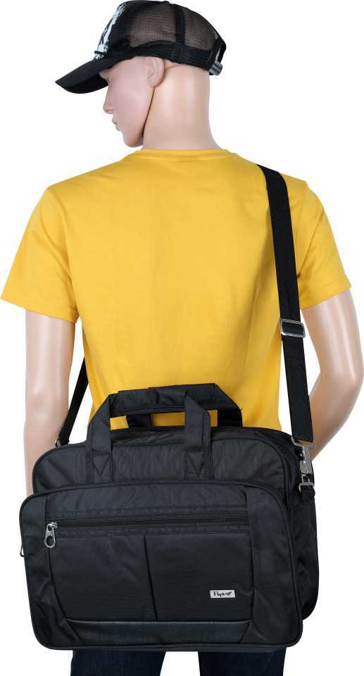 Office Hand Bag - 11x16x6 Inch, Black | 7 Liter Capacity, Zip Closure, Customizable Design, Lightweight At 500 Grams
