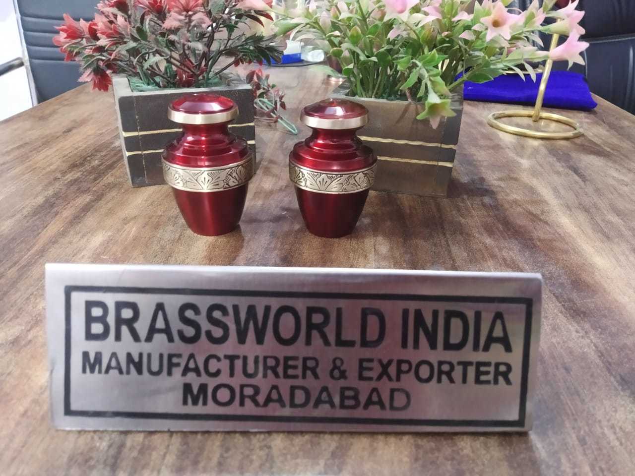 Brass Anthrecite Grey With Golden Band Funeral Supplies