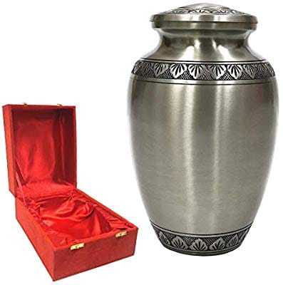 Brass Anthrecite Grey With Golden Band Funeral Supplies