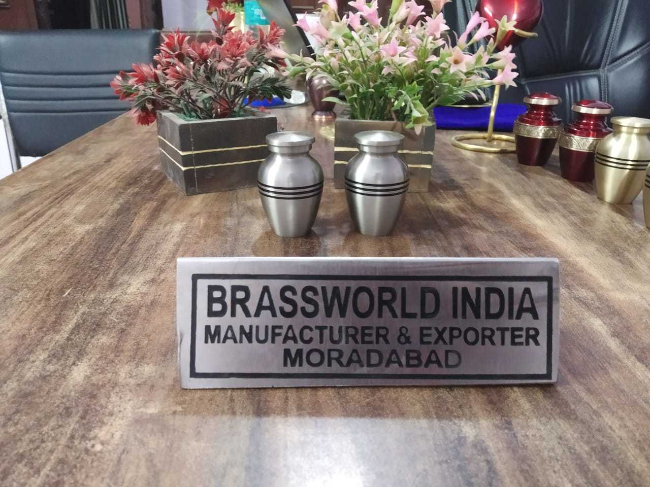 Brass Anthrecite Grey With Golden Band Funeral Supplies