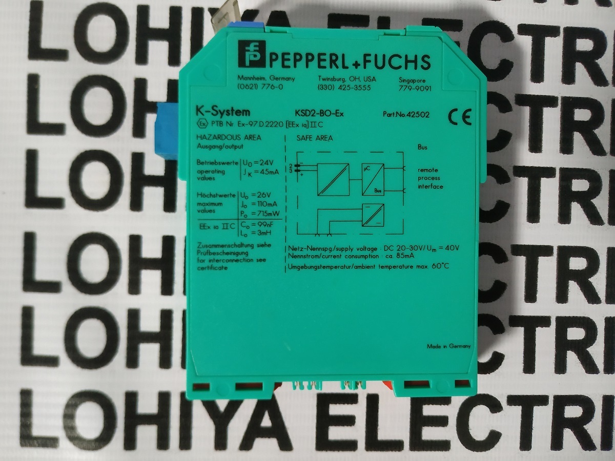 Pepperl + Fuchs Solenoid Driver Ksd2-bo-ex