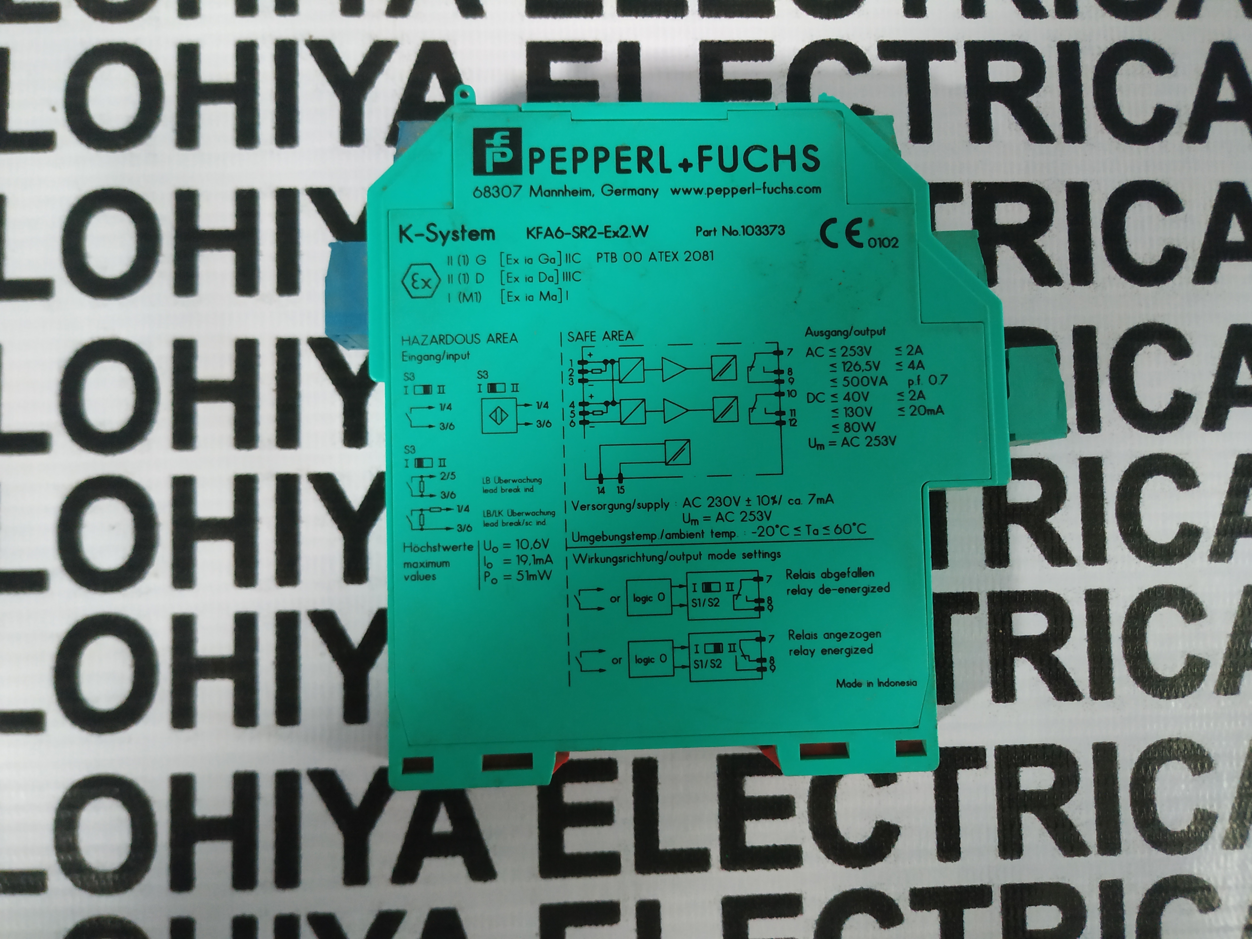 Pepperl + Fuchs Amplifier Module Kfa6-sr2-ex2.w