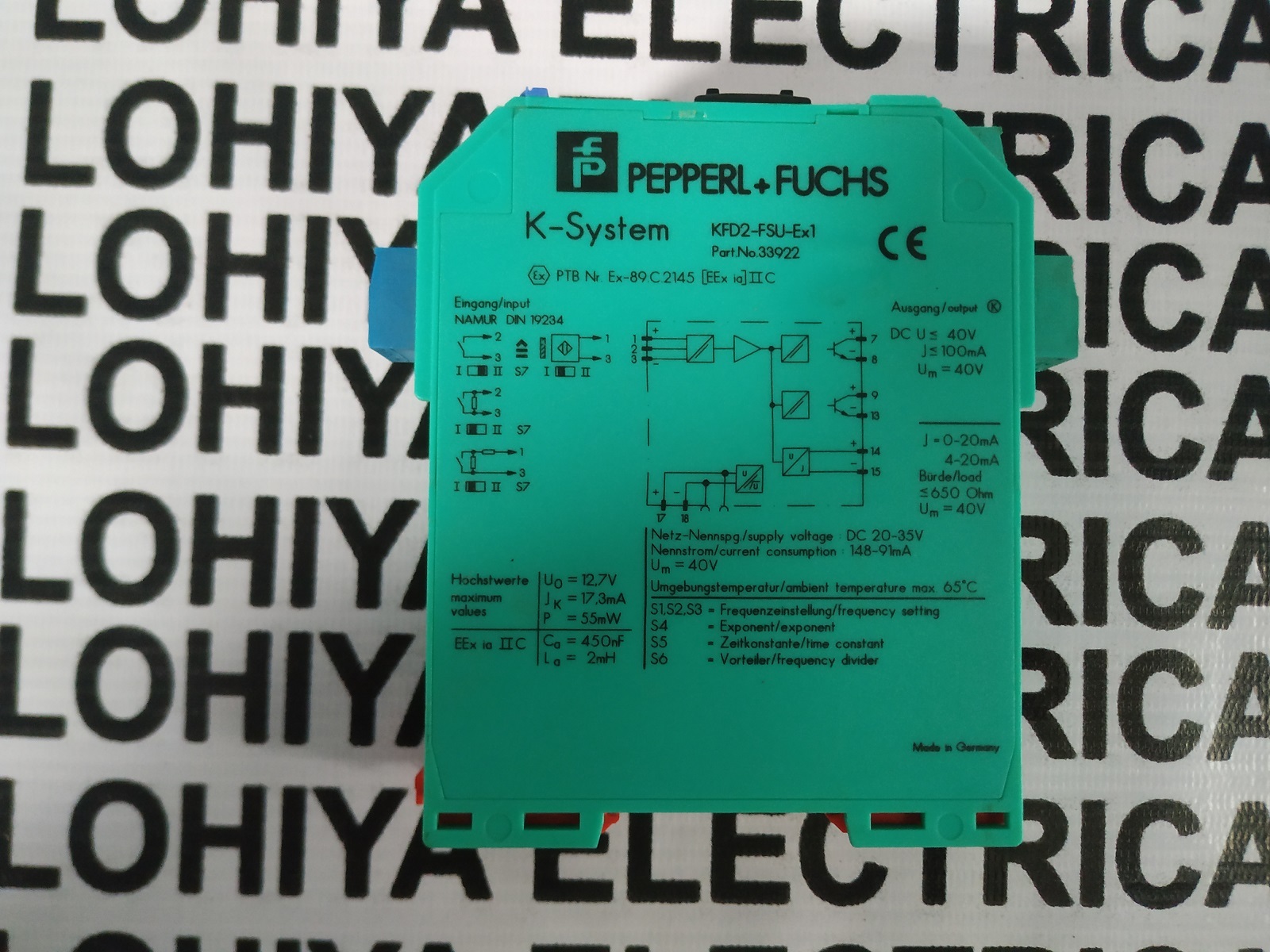 Pepperl + Fuchs Amplifier Module Kfd2-fsu-ex1