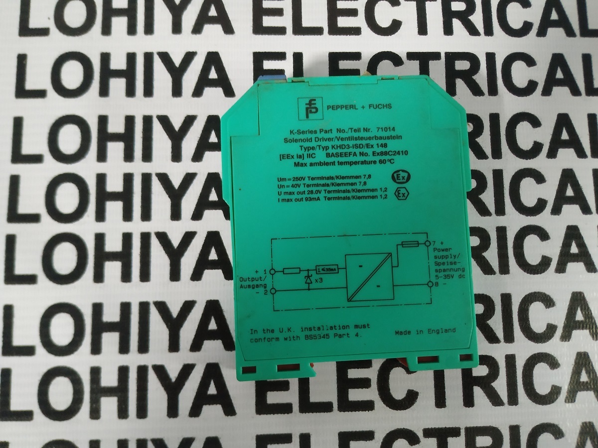 Pepperl + Fuchs Amplifier Module Khd3-isd/ex 148