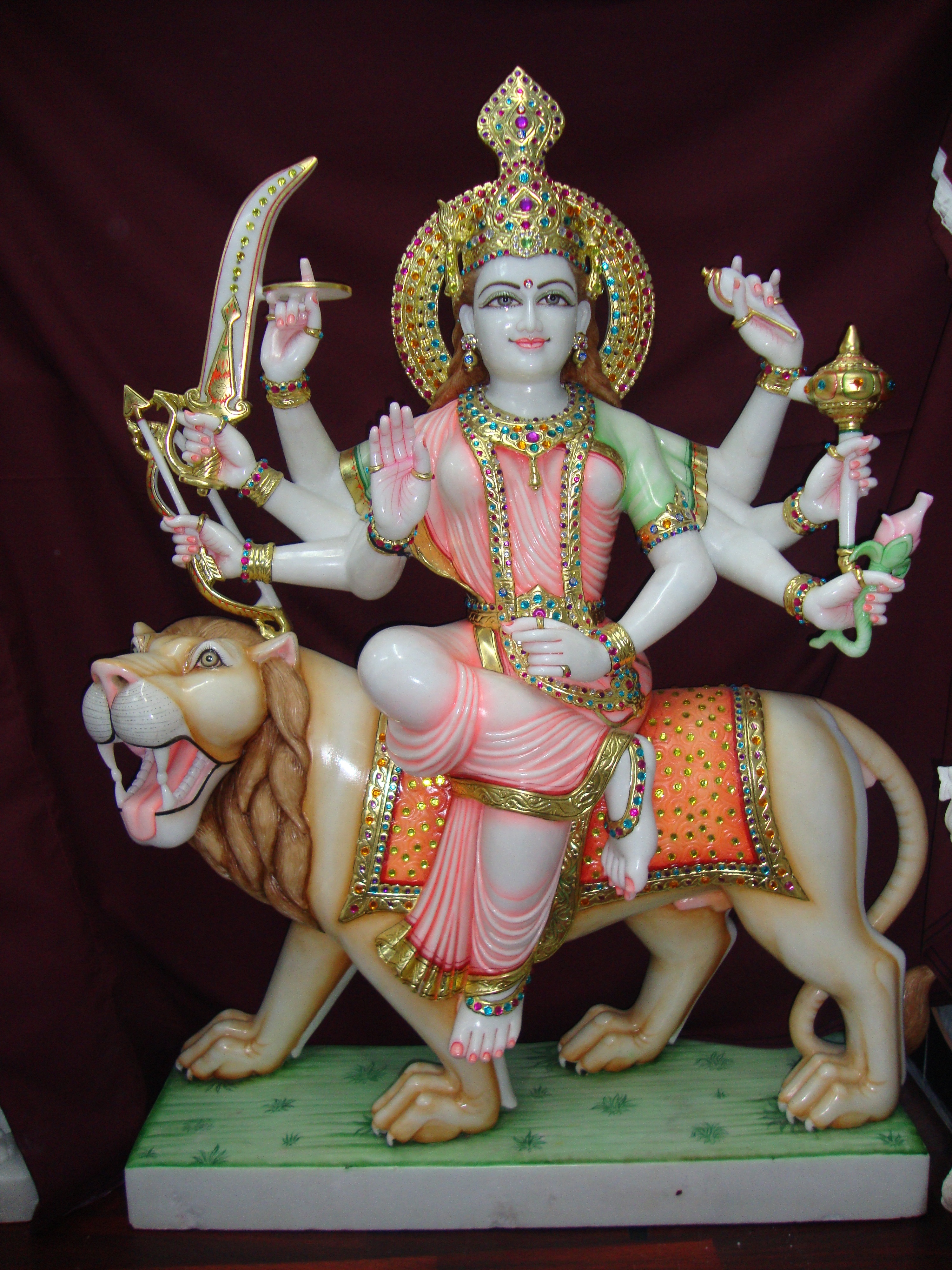 Marble Durga Maa Statue