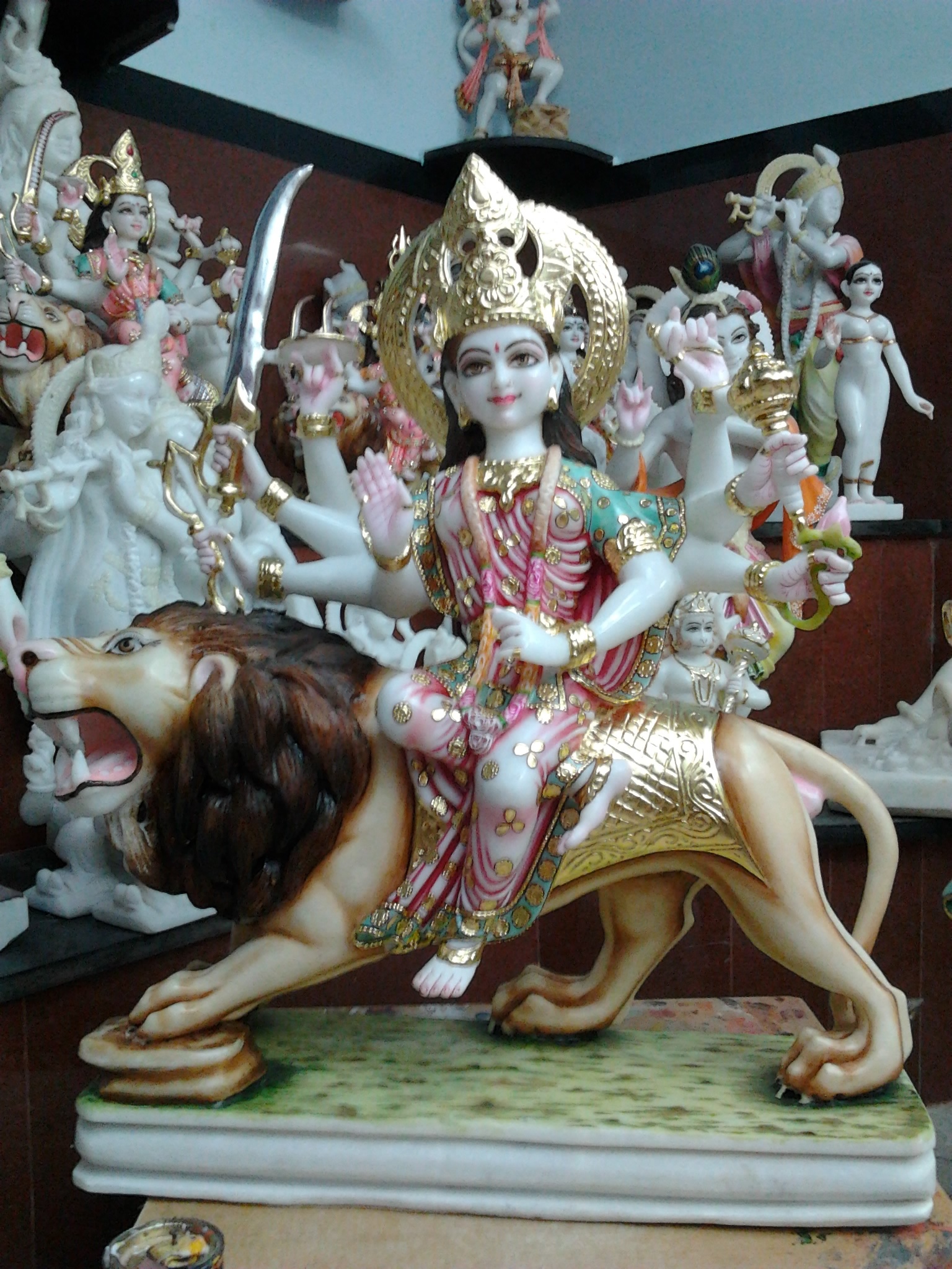 Marble Durga Maa Statue