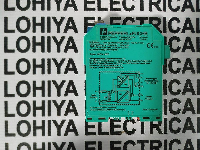 Pepperl + Fuchs Amplifier Module Kfd2-vr-ex1.50m.r